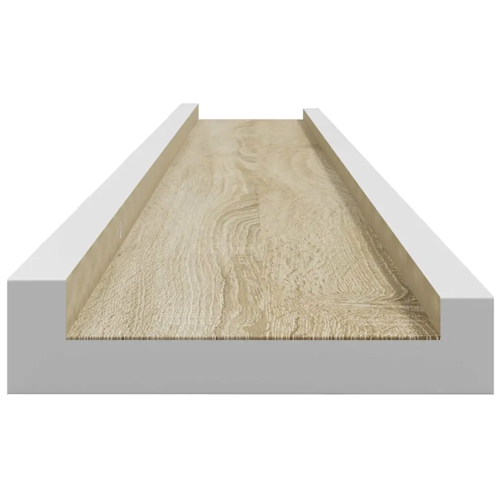 Mensole da Parete 4 pz Bianco e Rovere Sonoma 100x9x3 cm cod mxl 33538