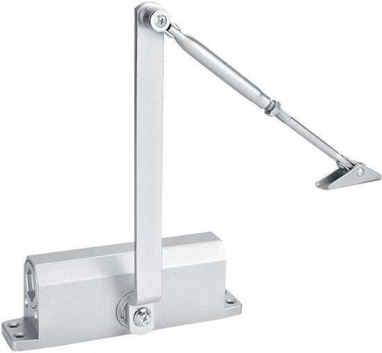 Porta automatica adattabile - Debito di chiusura e blocco regolabile - Adatto per portali con peso da 45 a 75 kg - Larghezza porta 600-1200 mm - Resistente al fuoco e collaudato fino a 1.000.000 cicli - Chiave di apertura.