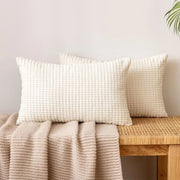 Set di cuscini morbidi in felpa - cuscino decorativo - set da 2 - beige - 40 x 60 cm