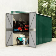 Capanno Giardino a Parete Verde 118x288x178 cm Acciaio Zincato 316225