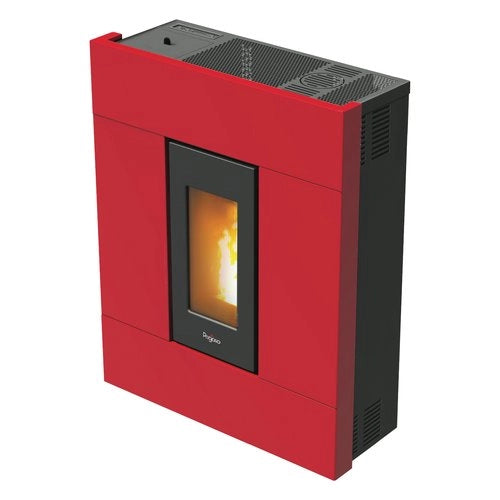 Stufa pellet pegaso 7019031 tabla 7 slim rosso