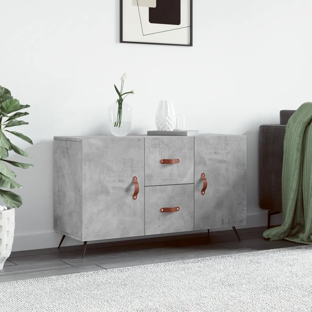 Credenza-Buffet-Armadio da cucina Grigio Cemento 100x36x60 cm in Legno Multistrato 571719