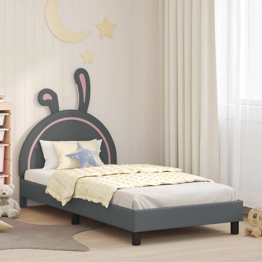 Struttura letto bambini con testata-Giroletto per bambini Grigio Chiaro 90 x 190 cm 495387