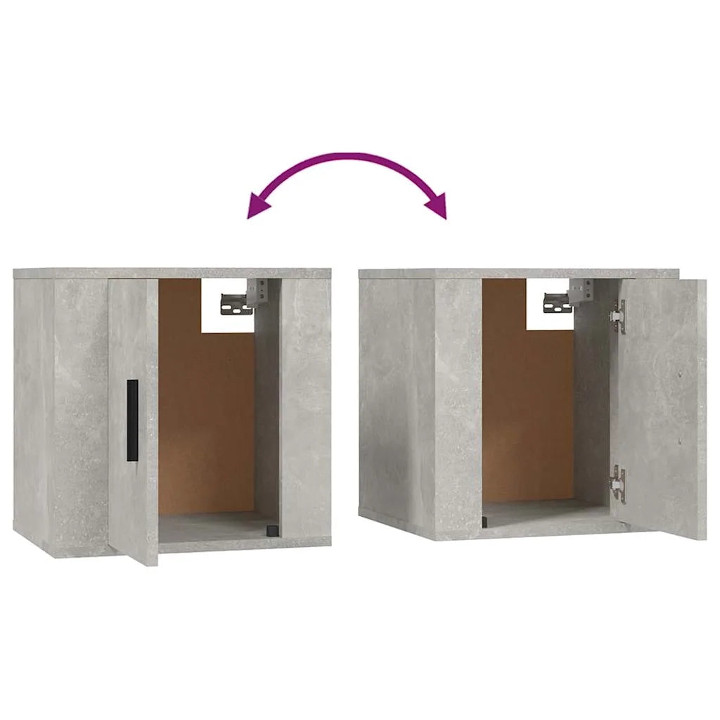 Set di Mobili Porta TV 2 pz-Set di 2 Credenza per TV Grigio Cemento in Legno Multistrato 774380