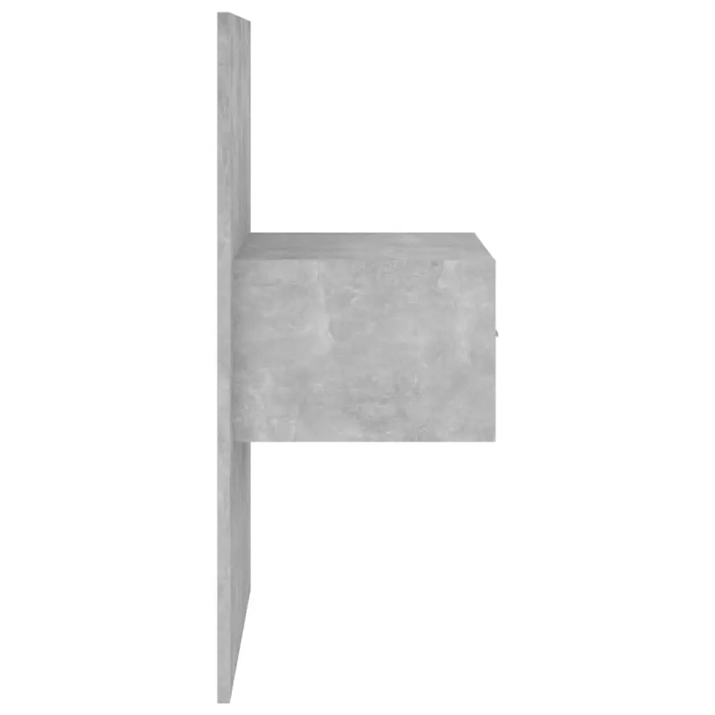 Testiera Letto con Comodini in Legno Multistrato Grigio Cemento 3115679