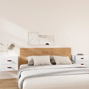 Comodini a Muro 2 pz-Set di 2 Tavolino da notte Bianchi 50x36x40 cm 986749