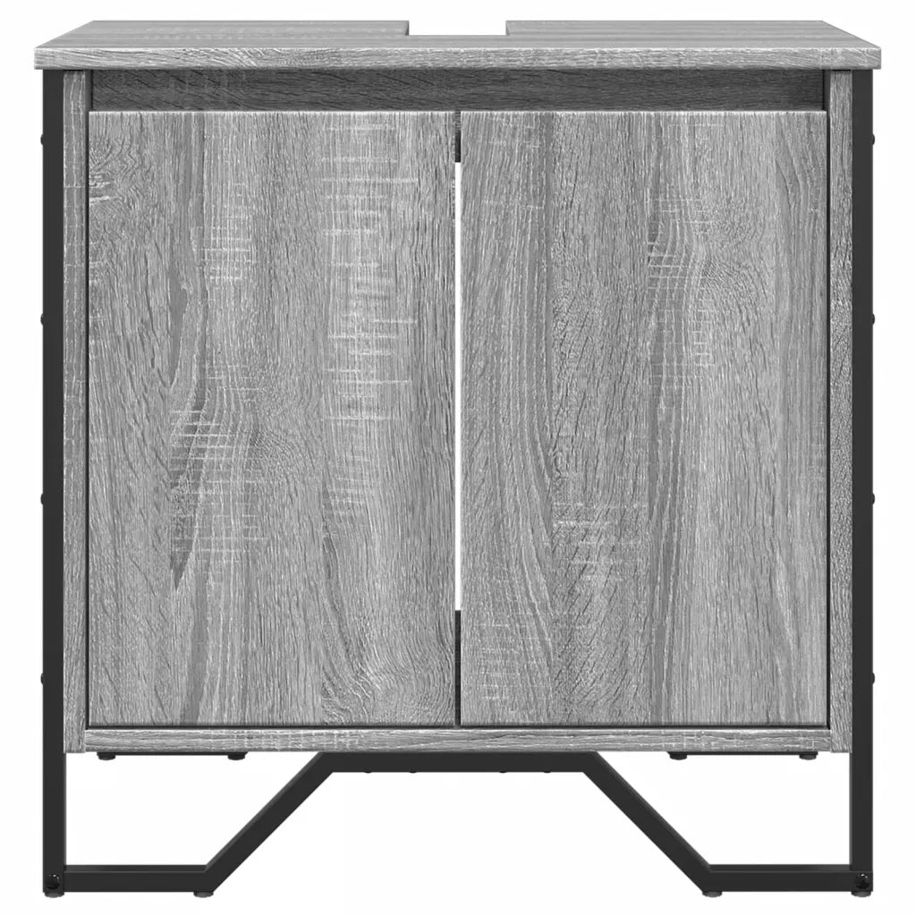 Mobile Lavabo Bagno Grigio Sonoma 60x35x60 cm in Truciolato