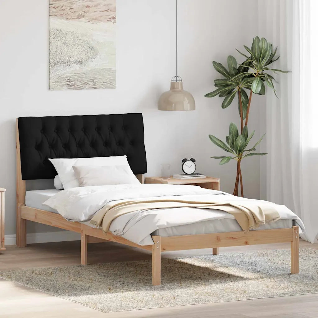 Letto con Testiera Rivestita con testiera Marrone 100 x 200 cm