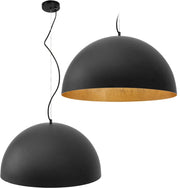 Lampada Da Soffitto Pensile Vasca Metallico Nera 50 Cm