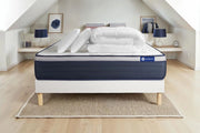Pacchetto letto completo - Materasso 140x200cm + Box spring con doghe (kit) + 2 cuscini + Piumino - Actimemo Max