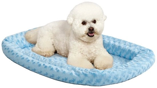Cuscino per animali Modello 40318-BS, 45 cm, Cuscino per gatti e cani in fleece, Comodo cuscino, Ideale per razze "Mini", Adatto per sedile da 45 cm, Resistente alla lavatrice e asciugatrice, Blu
