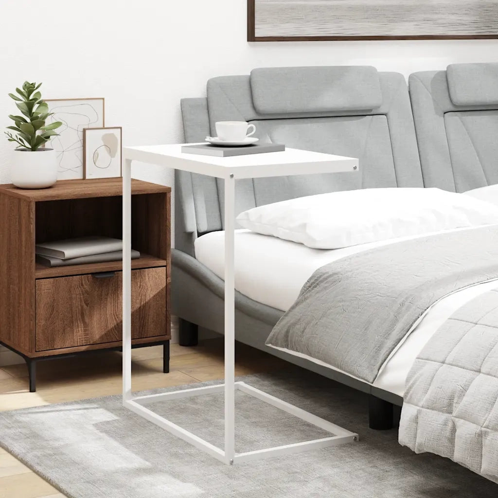 Tavolino da Salotto Bianco 55x35x66 cm in Legno Multistrato cod mxl 58821