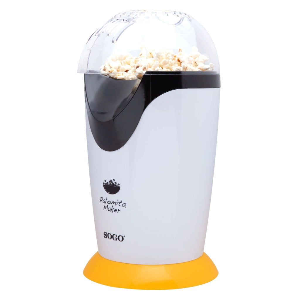 Macchina popcorn elettrica 1200W senza olio, coperchio rimovibile, preparazione 3 minuti, base antiscivolo cucina casa - SOGO