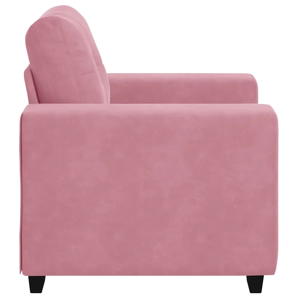 Divano Sedia-Poltrona-Sofa Relax Rosa 60 cm Velluto 524014