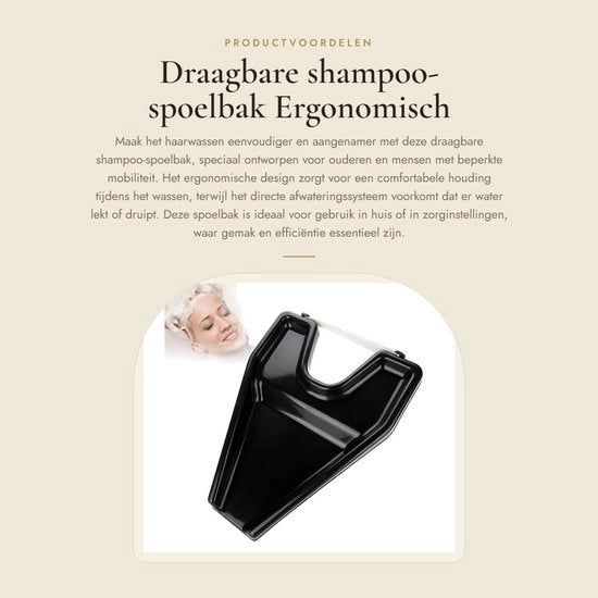 Shampoo e Spazzolino con Design Ergonomico - Contenitore Portatile per Capelli - Sistema di Drenaggio Rapido - Adatto per Anziani - Materiale Duraturo - Utilizzo Comodo