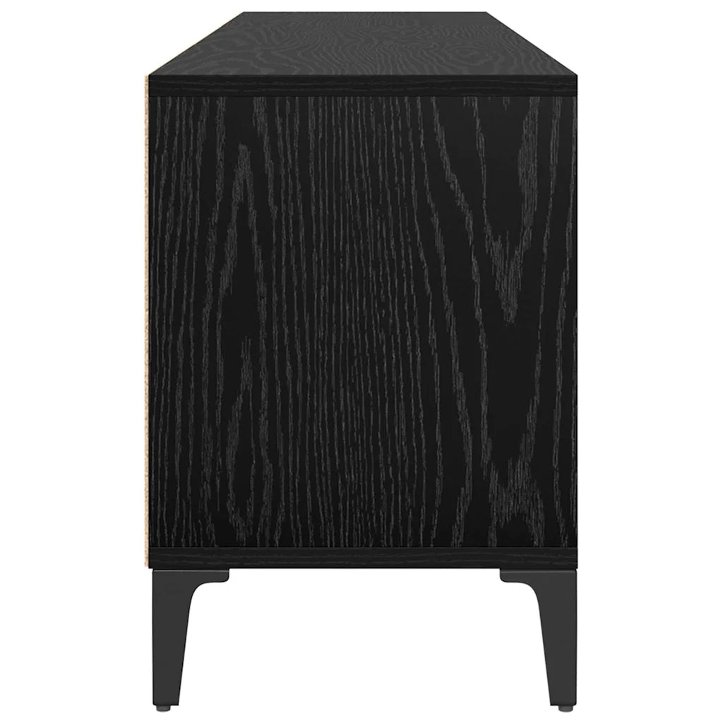 vidaXL Mobile TV Rovere nero 150 x 30 x 44.5 cm Legno multistrato