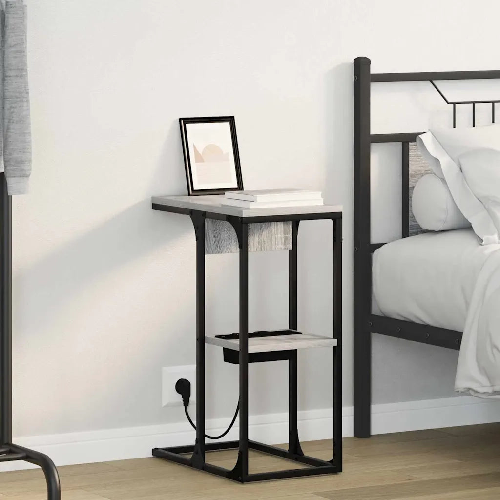 Comodino | Armadio da Notte | Mobiletto da notte Grigio Sonoma 41,5 x 26 x 60,5 cm