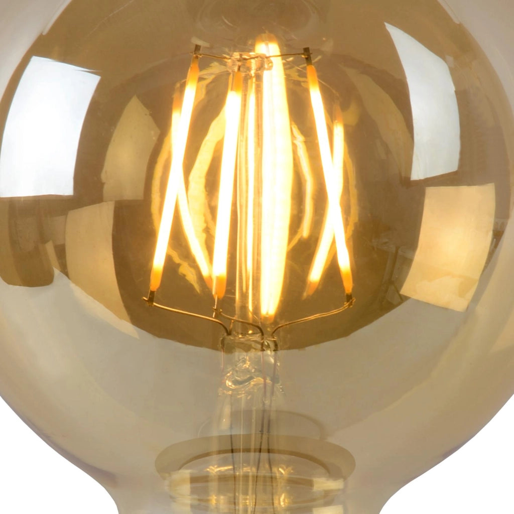 Lampadina LED filamento ambra sfera E27 5W Lucide