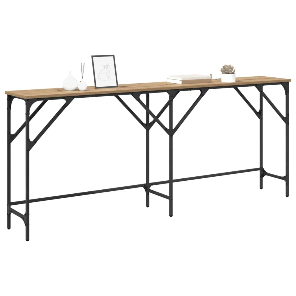 Table console Chêne artisanal 180 x 30 x 75 cm
