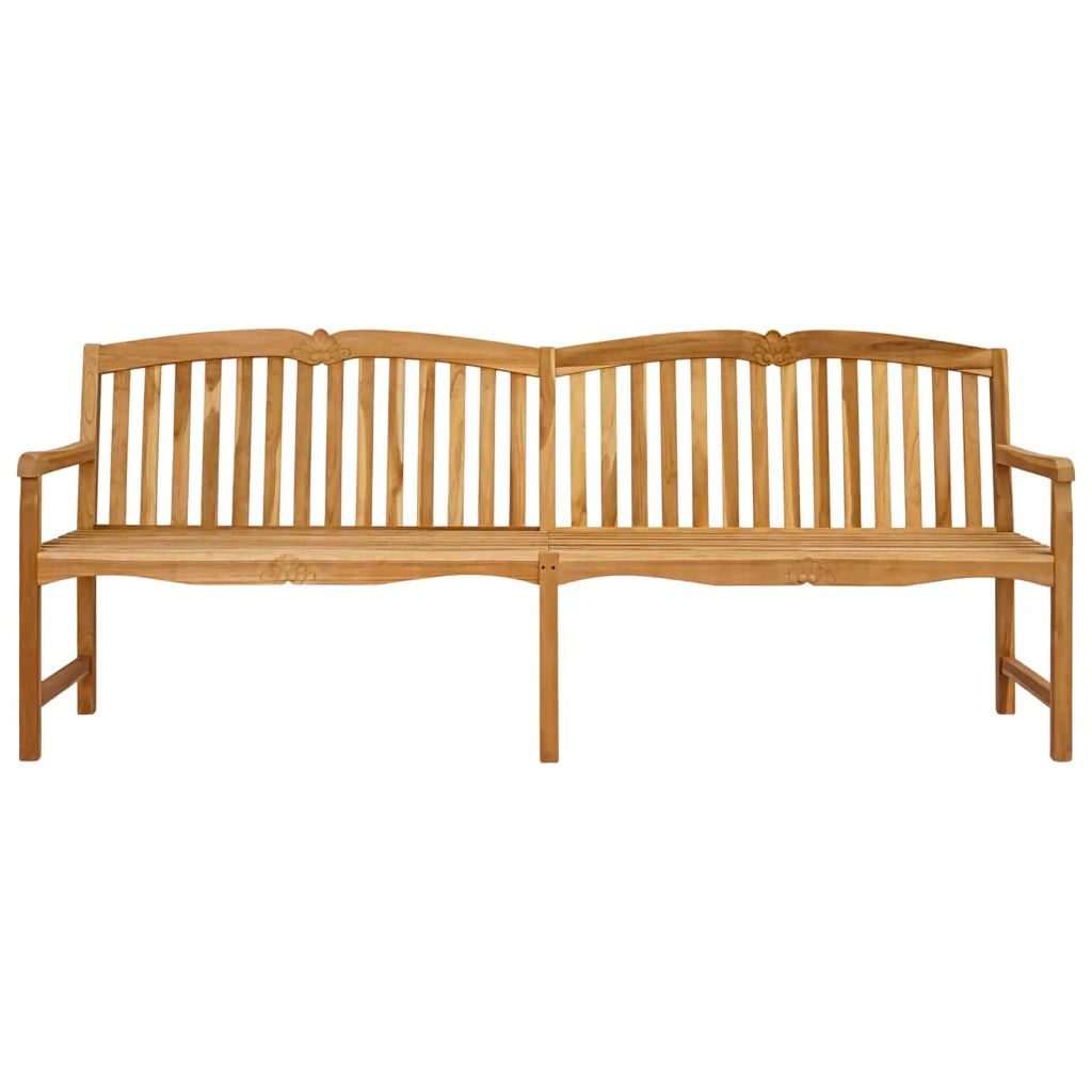 Panchina in legno intagliata a mano Naturale 228 x 61 x 94,5 cm