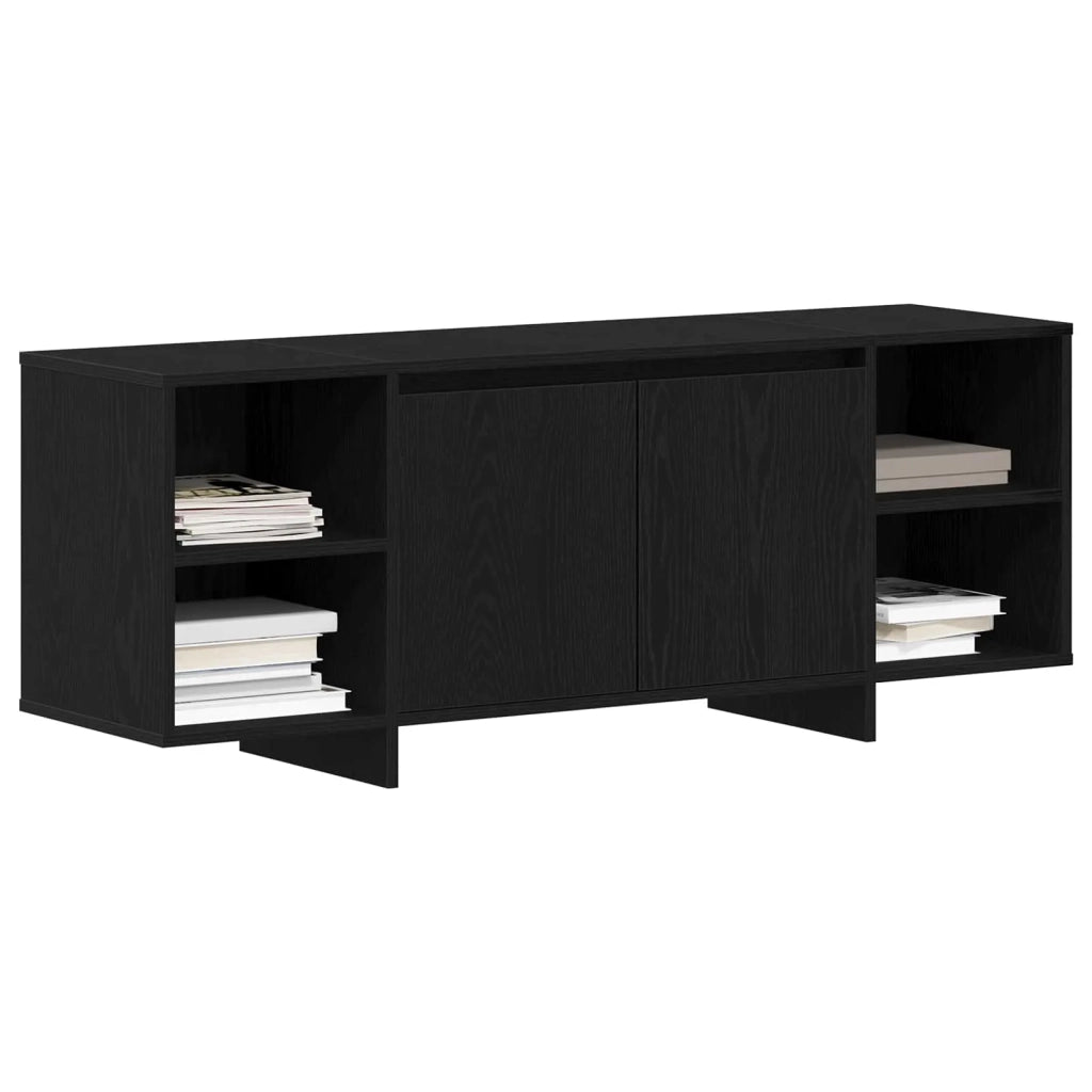 Mobile TV 130 x 35 x 50 cm Rovere Nero Legno ingegnerizzato 862710
