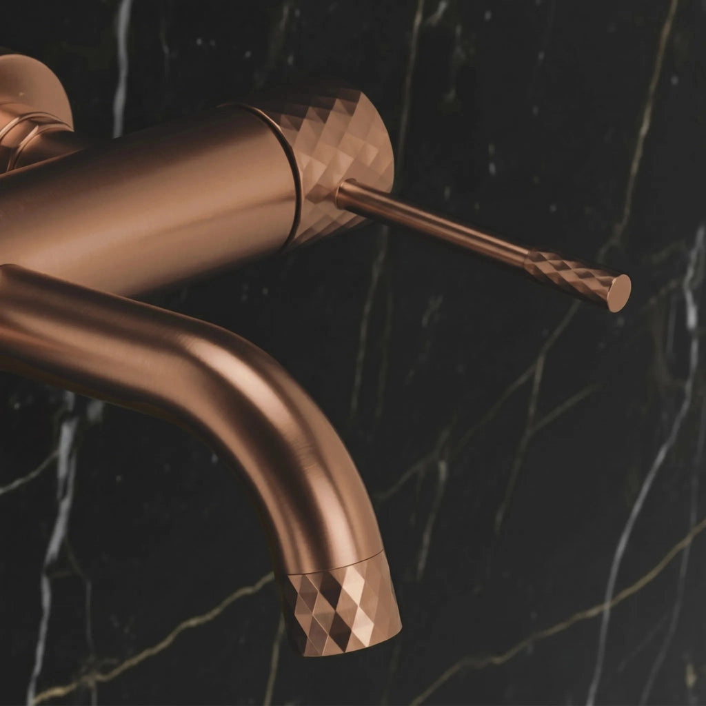 Rubinetto Da Vasca Rea Lungo Diamond Brush Copper