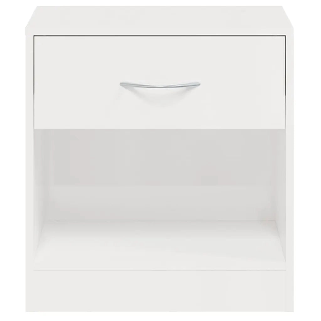 Comodini 2 pz con Cassetto in Bianco Lucido cod mxl 30394
