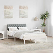 Struttura del Letto Bianco e grigio chiaro 120 x 190 cm