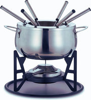 Set di fonduta in acciaio inossidabile a 10 pezzi per 6 persone - Ideale per formaggi - carne e cioccolato - Incluso scatola di regalo - Regalo ideale per compleanni e San Valentino