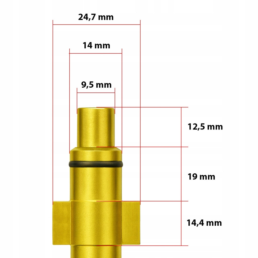 Lancia a Ugello Piatto di Ricambio compatibile con Idropulitrici Lavor e Alcuni Kärcher – Ottone e Acciaio Inox, 160 Bar