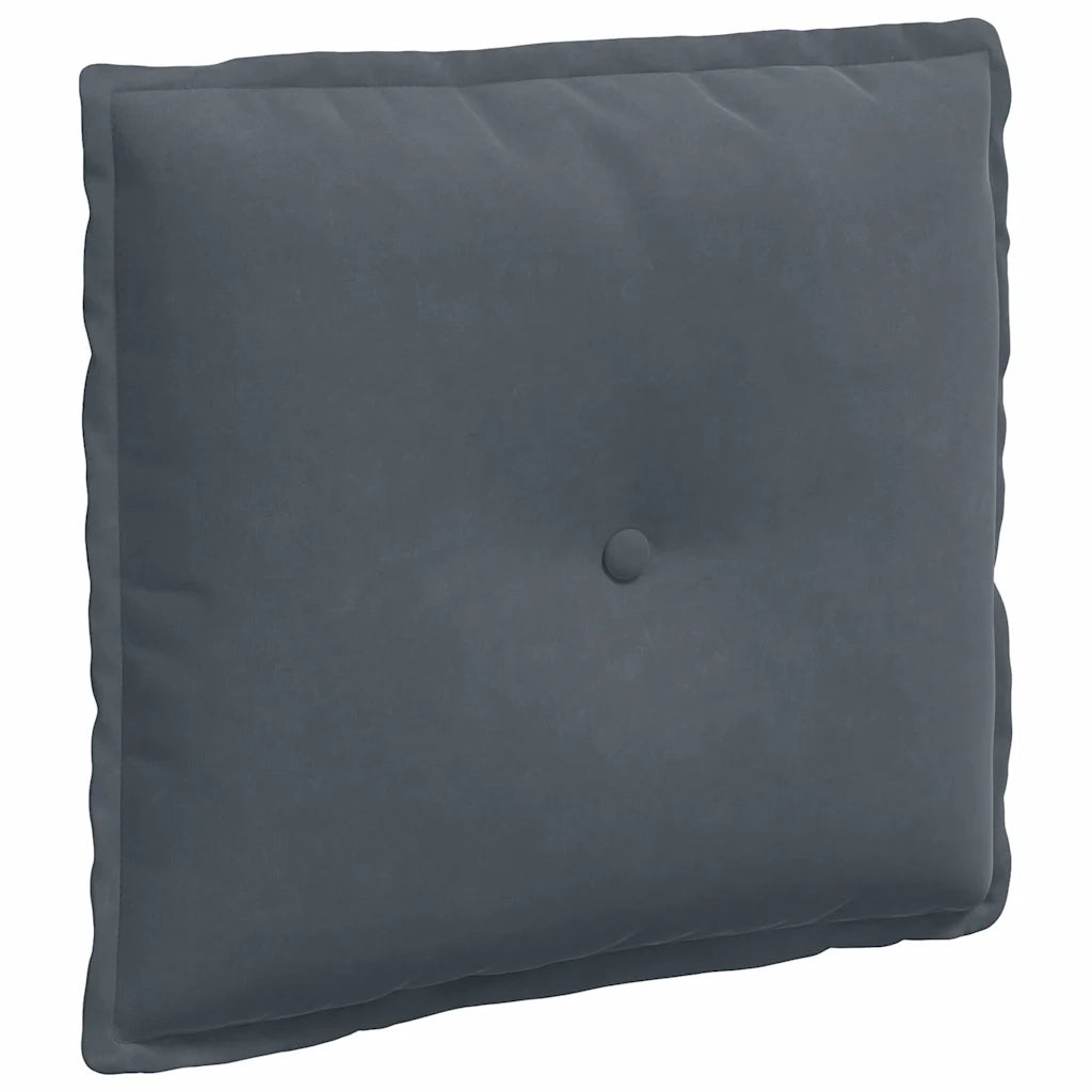 Cuscino per Schiena Grigio scuro 50 x 45 cm Tessuto in Cords