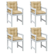 Cuscini Sedia Schiena Bassa 4 pz Beige MÃ©lange 100x50x7 Tessuto