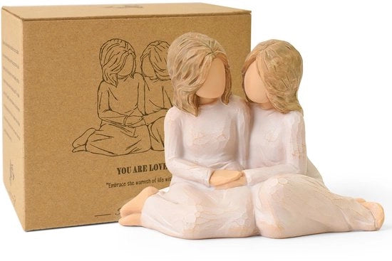 Figurina di Amicizia, Cadeau Decorativo, Scultura, Statue per Interni, Ornamento a Mano, Supporto Sentimentale