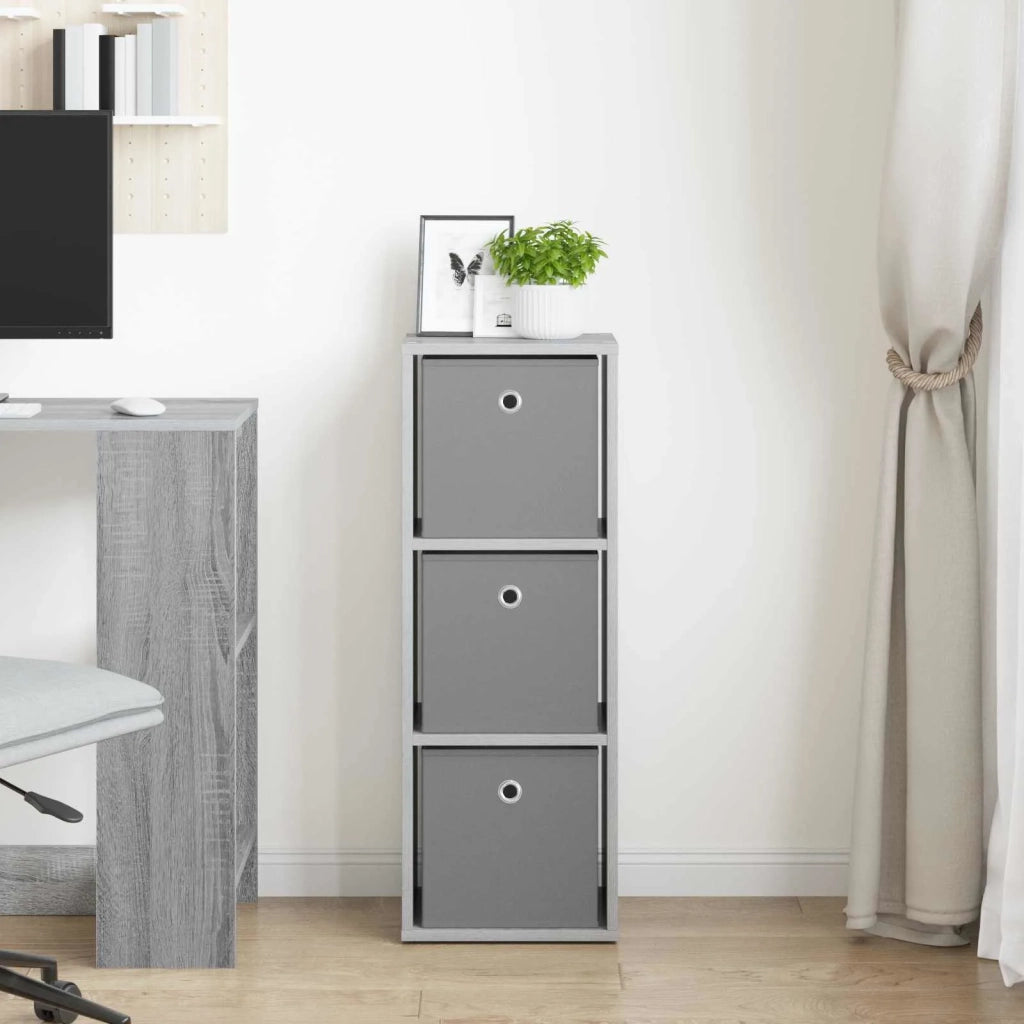 Credenza con cassetto Grigio cemento 30,5 x 27 x 84,5 cm