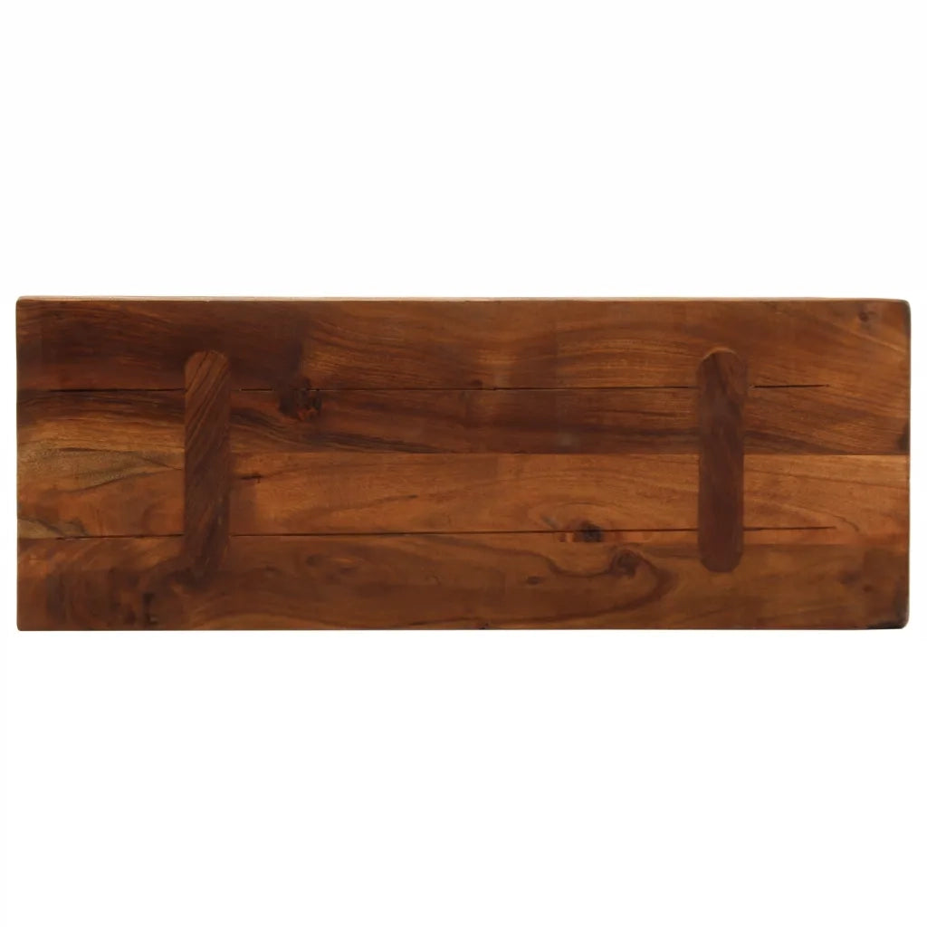 Piano Tavolo 70x30x3,8 cm Rettangolare in Massello di Recupero 371099