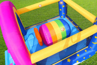 Castello Giostra Gonfiabile Interattivo Fantasy Unicorn con Pompa Happy Hop