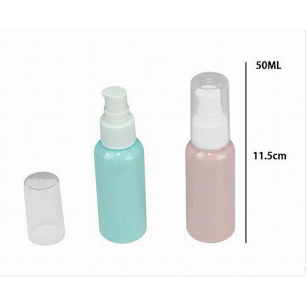 Trade Shop - Set 4pz Bottiglia Viaggio Vuota 50ml Dispenser A Pompa Per Crema Cosmetici 79380 -
