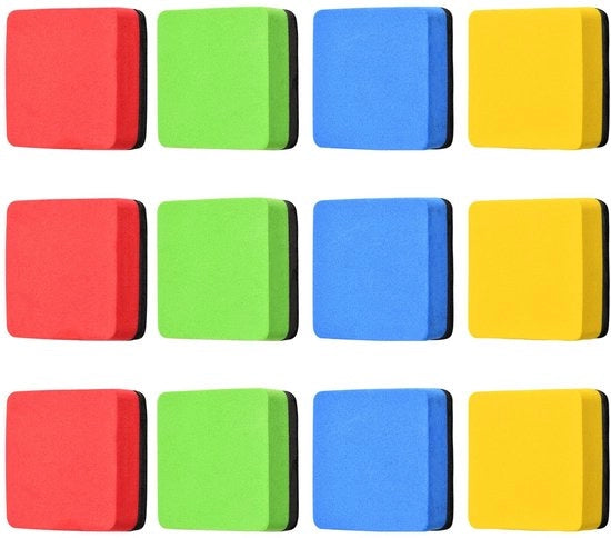 Mini Whiteboard Magnetico Portatile - 12 Unità - Materiale EVA - Facile da Trasportare e da Organizzare