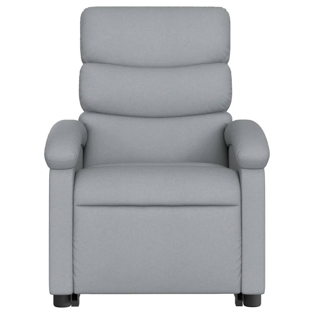 Divano Sedia-Poltrona Alzapersona Massaggi Reclinabile Grigio Chiaro Tessuto 803166