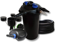 Filtro a pressione per laghetti 30000l 18W UVC 40W ECO Pompa 25m Tubo Skimmer CSP-250