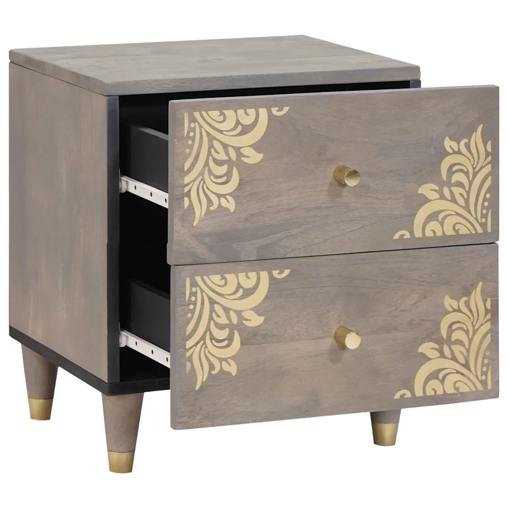 Armadio da Notte con cassetto 2 pcs Grigio 40 x 33 x 46 cm 4018771