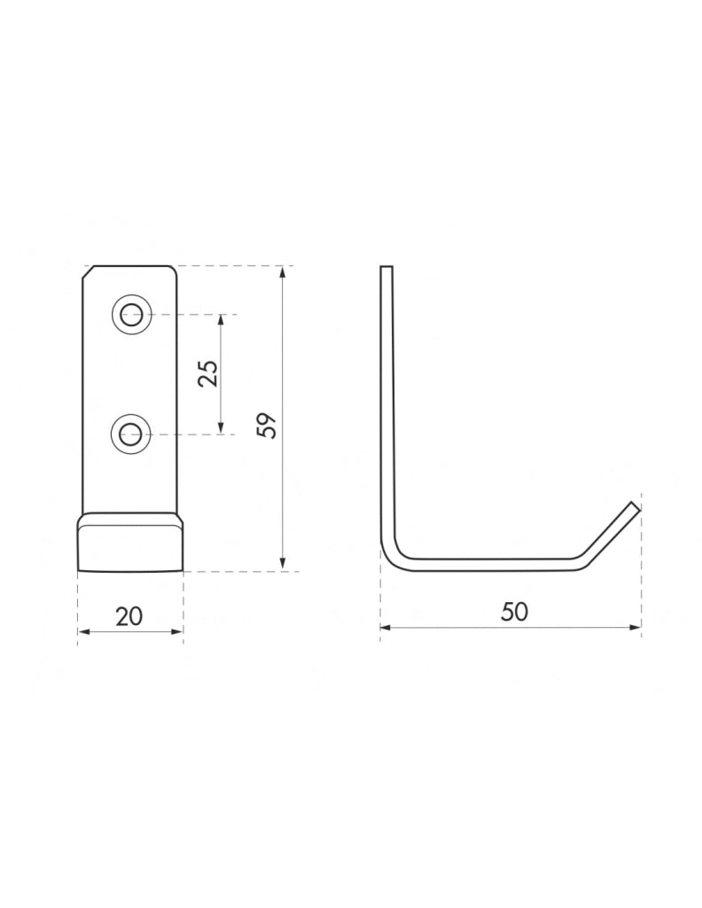 Gancio appendiabiti in acciaio inox, 20 mm – THIRARD