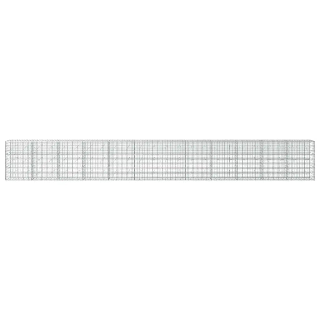 Gabione con Filo da 5 mm e Rete da 5x10 cm 1200x20x150 cm 3464586
