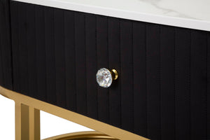 Mobile Tv Montpellier Nero 150x42x45 cm in Ferro Legno