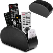Cassettiere per ufficio - Cassetti per cosmetici - 1 pz. - Cassettiere per telecomandi - con 5 contenitori - Accessori per ufficio in pelle PU - per la conservazione della carta da lettera - attrezzature per ufficio con disegno litchi - Nero