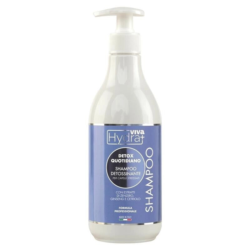 HYDRA VIVA SHAMPOO DETOX QUOTIDIANO PER CAPELLI STRESSATI CON ESRATTI DI ZENZERO GINSENG E CETRIOLO 500 ML