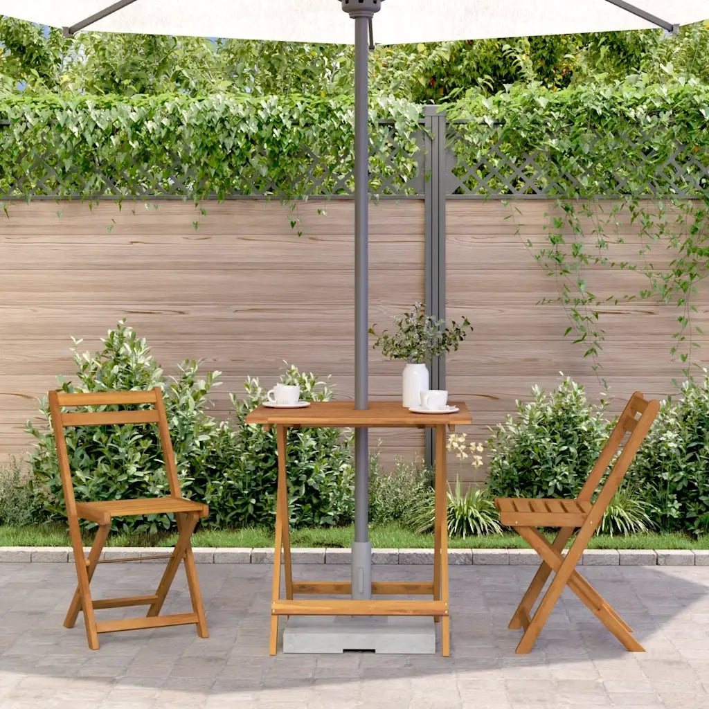 Tavolo da Giardino | Tavolino da esterno Pieghevole 70x70x75 cm in Massello d'Acacia