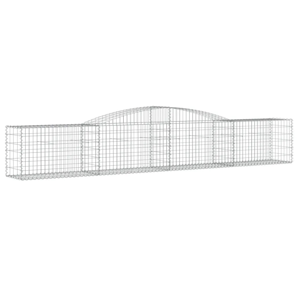 Cesti Gabbioni ad Arco 4 pz 400x50x60/80 cm Ferro Zincato 3146972