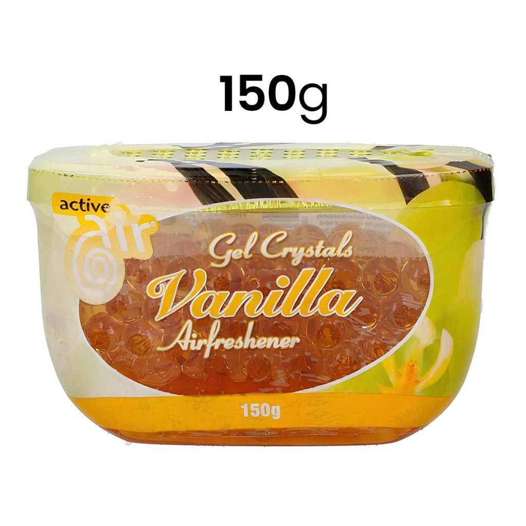 Deodorante in gel profumato alla vaniglia 150 g per auto o bagno Giallo Active Air