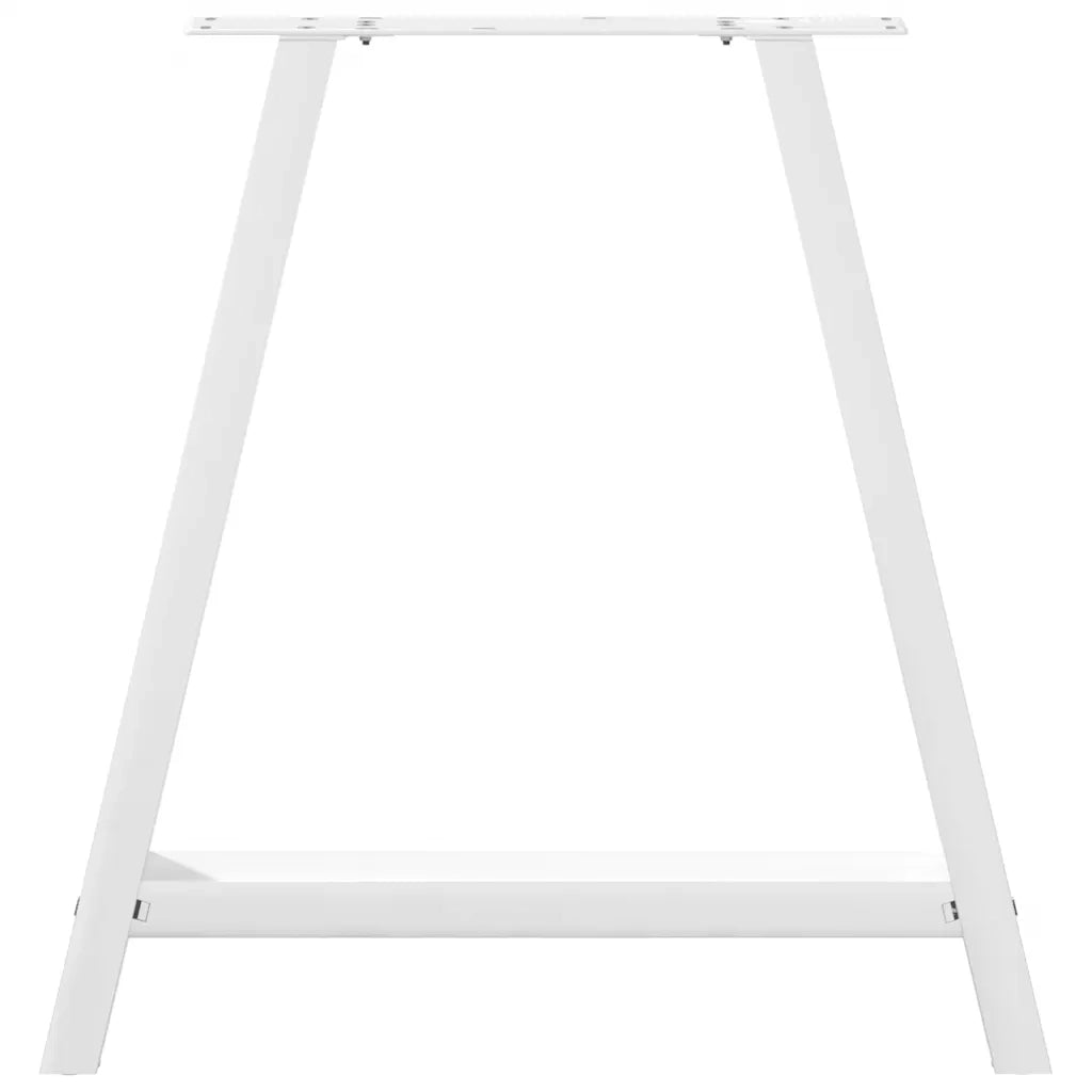 Gambe per tavolo da pranzo a forma di A 2 pz bianche 70x(72-73) cm in acciaio 4012853